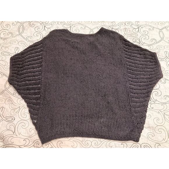 GAP Short Sleeve Sweater Sz Medium M Gray Cropped NWT New $59.99 MSRP Boho - Picture 5 of 10